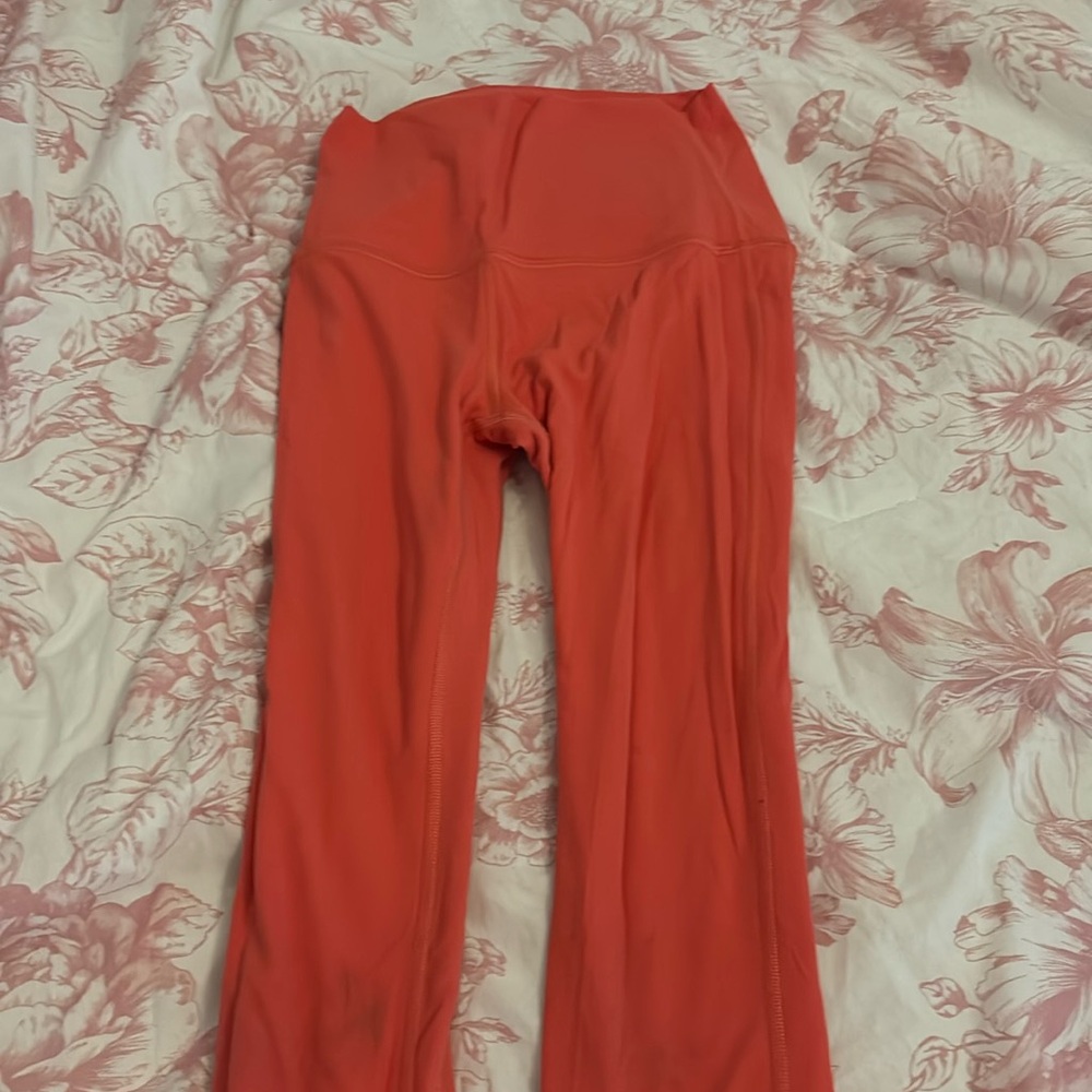 Lululemon orange align leggings size 2 high rise 28’’